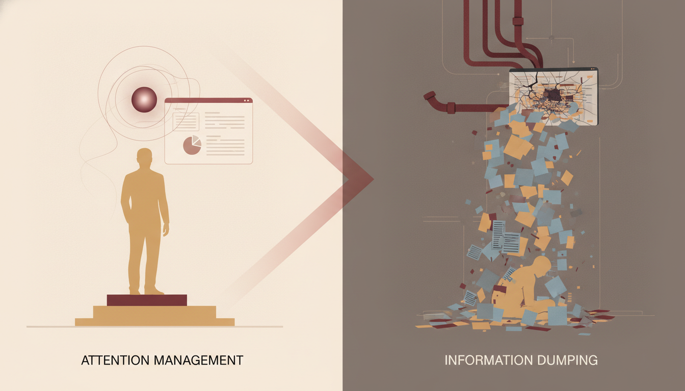 Pattern 4: Attention Management vs. Information Dumping