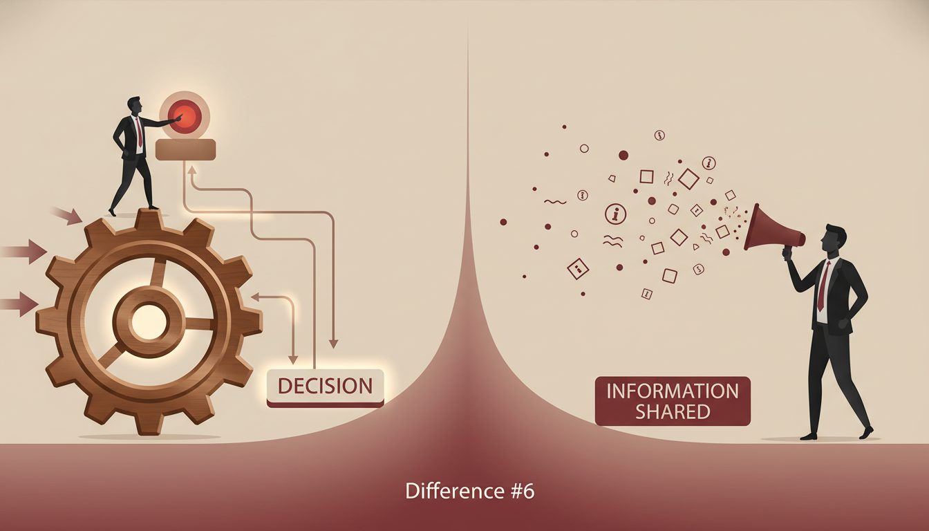 Difference #6: Executives Communicate to Drive Decisions — Regular Communicators Communicate to Share Information