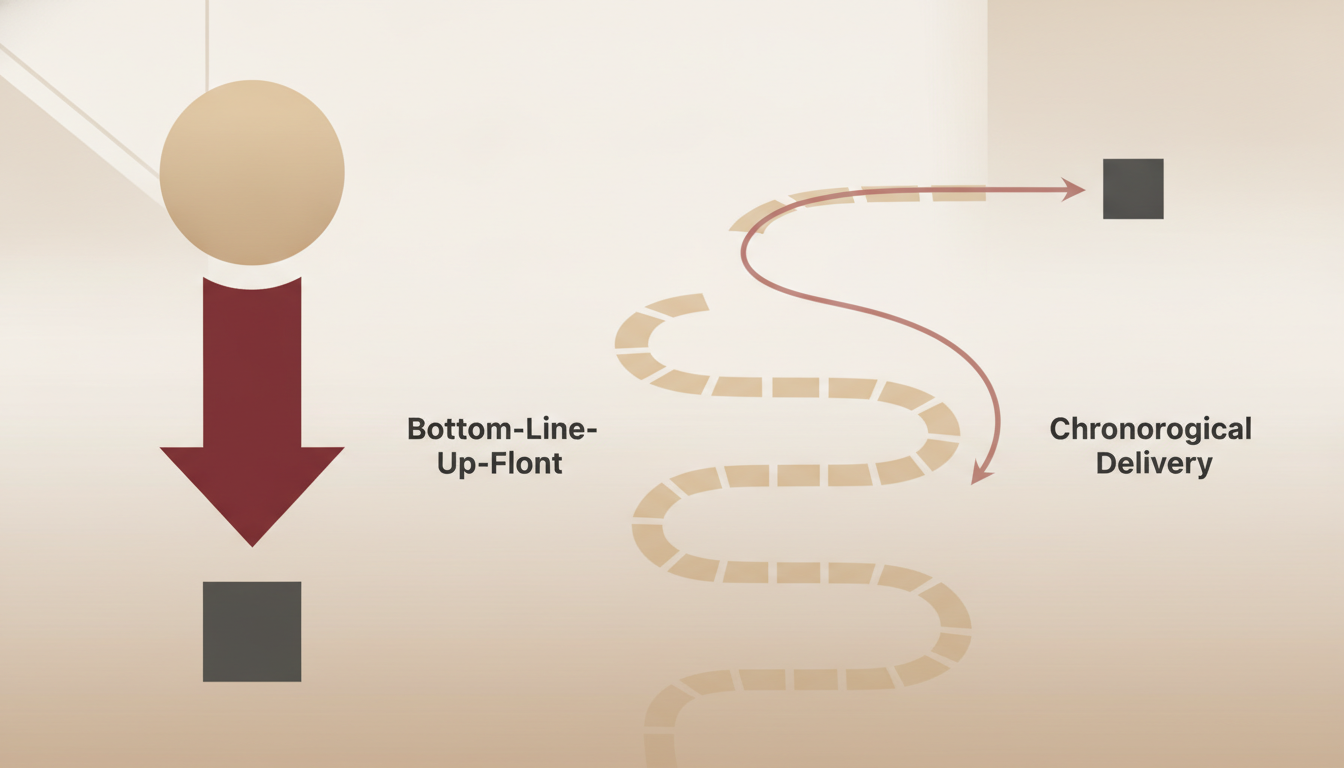 Difference #1: Bottom-Line-Up-Front vs. Chronological Delivery