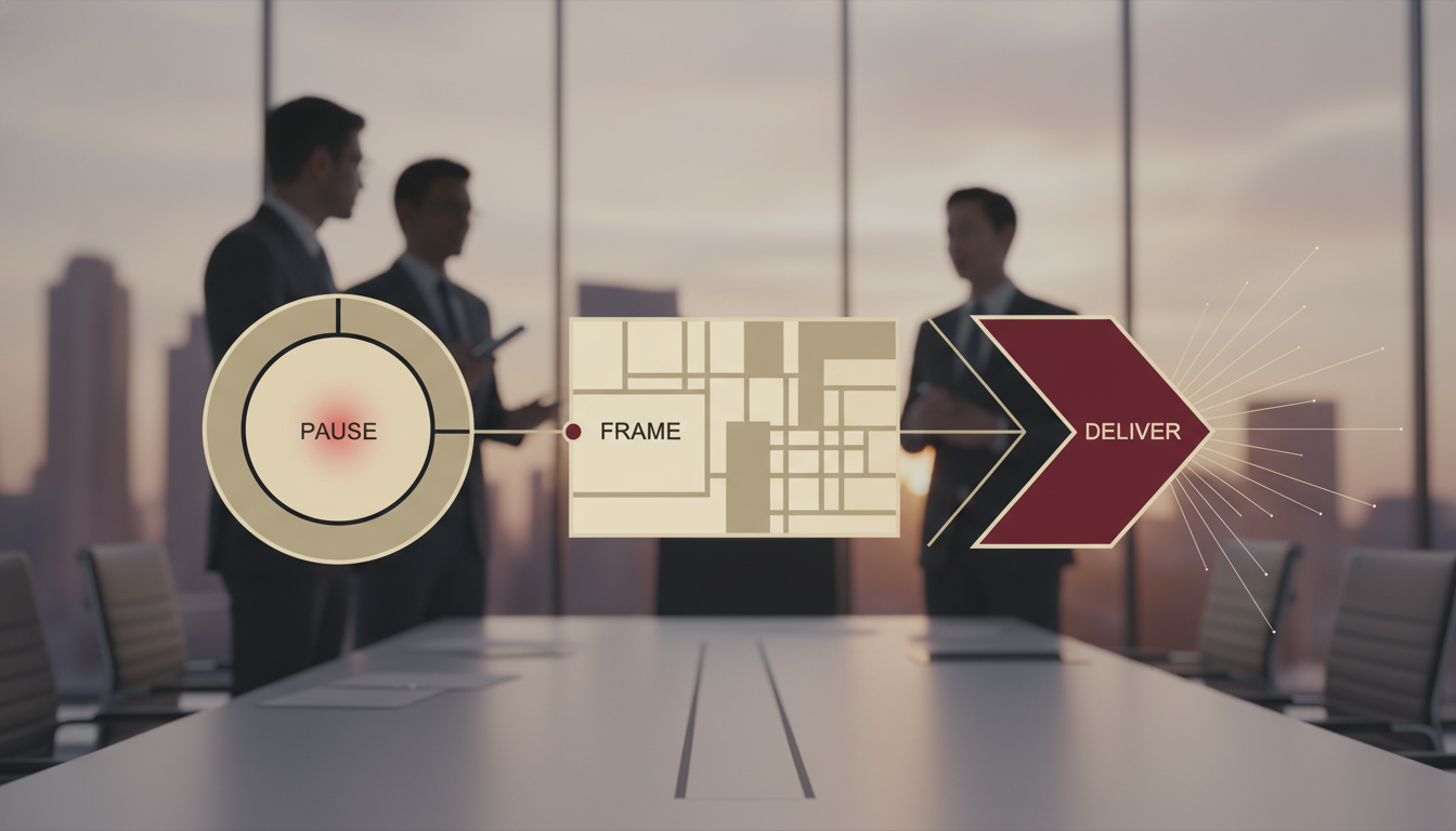 The Pause-Frame-Deliver Method: Your Core Framework