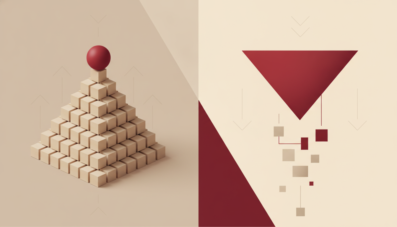 The Core Difference: Bottom-Up vs. Top-Down Structure